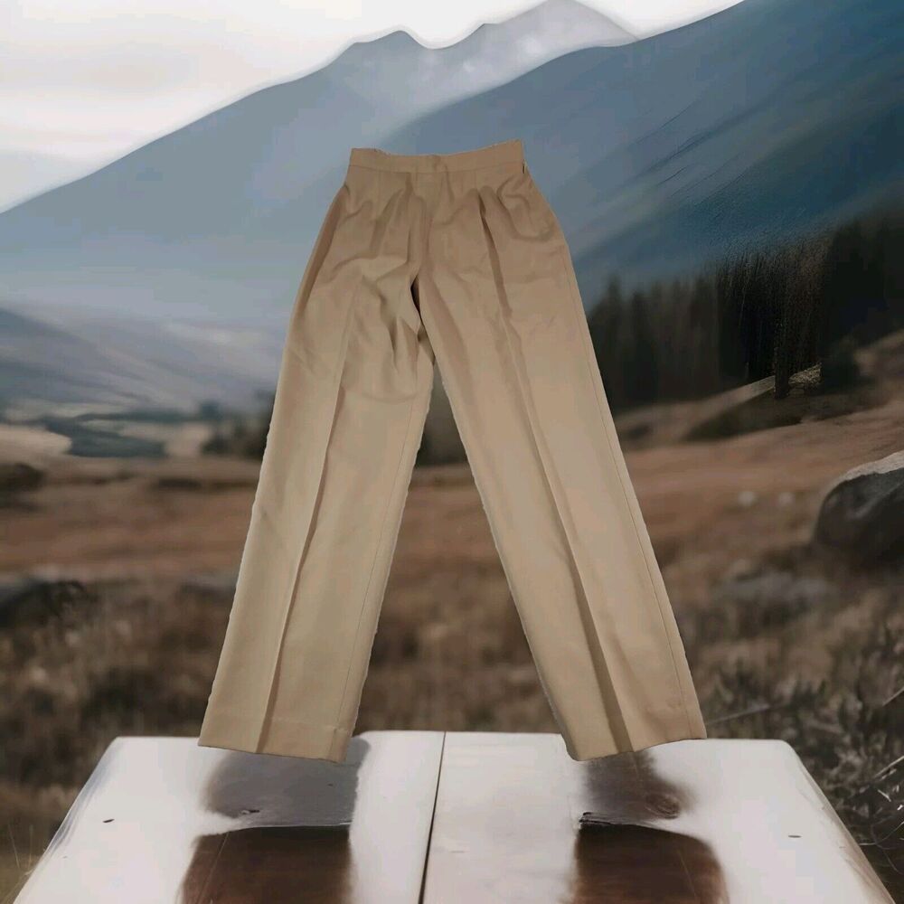 Vintage Austin Reed Classics Clooney Size 8 Camel Straight Leg Lined Pants